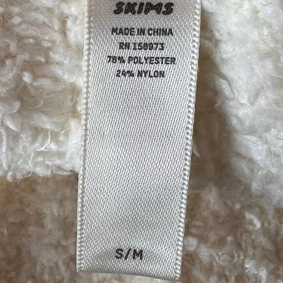 SKIMS Cozy Knit Lounge Pants Bouclé Fleece Cream Wide Leg in Ivory Women’s S/M - Picture 5 of 7